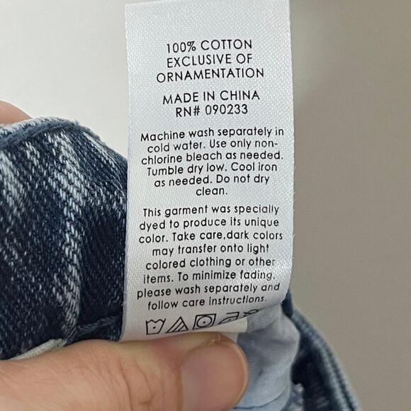 Pacsun Women's Jean Shorts 26 High Rise Festival Lace Up Raw Hem Stonewashed - Picture 6 of 7